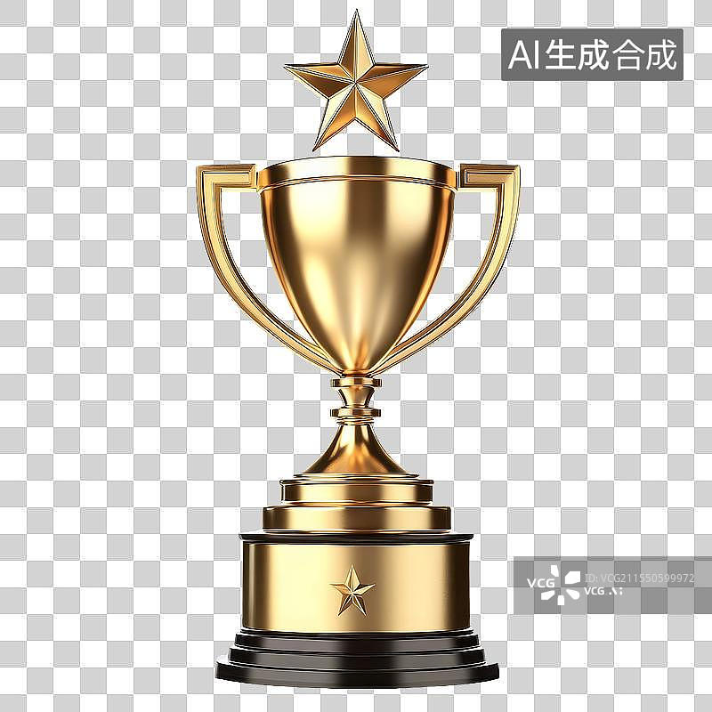 【AI数字艺术】免抠|闪耀金杯奖杯图片素材