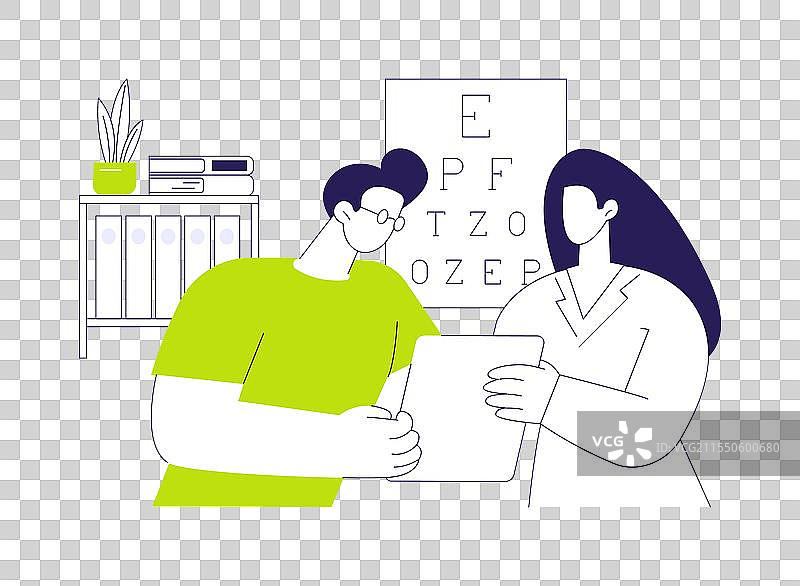 激光眼科手术咨询的抽象概念图片素材