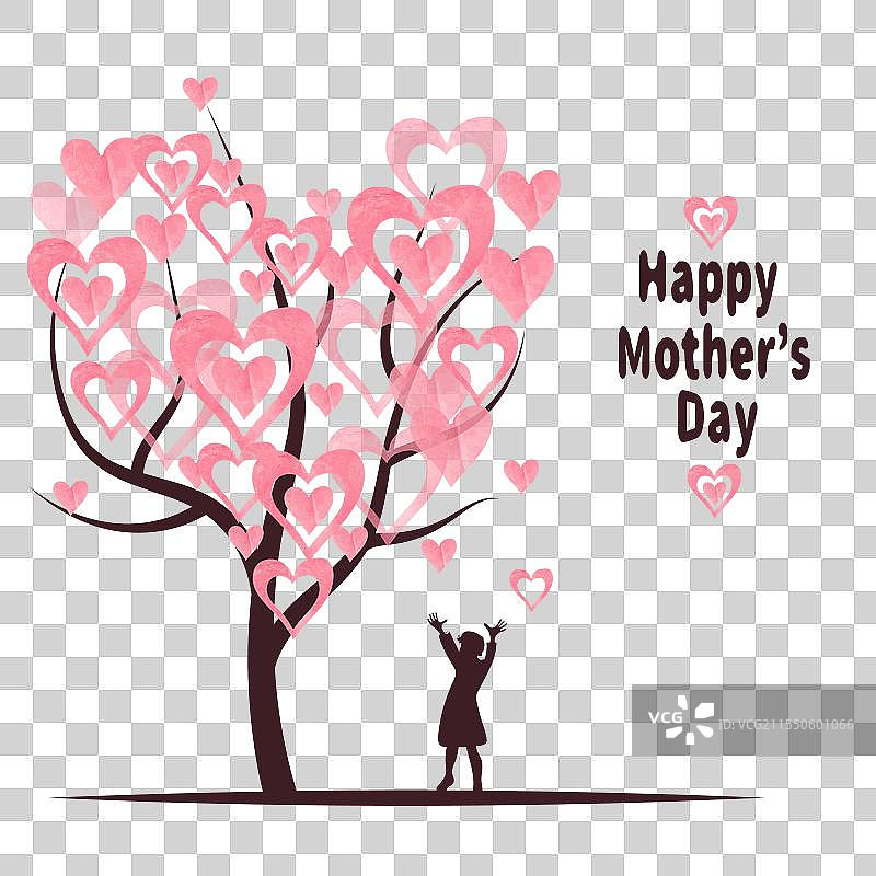 母亲节快乐贺卡设计抽象图案图片素材