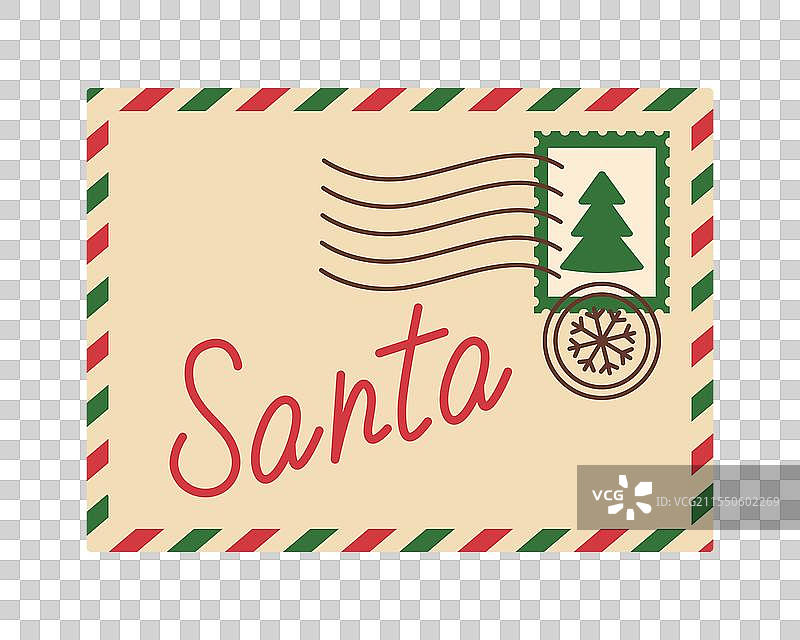 写给圣诞老人的信封图片素材