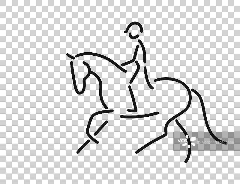 骑手与马的抽象盛装舞步图像图片素材