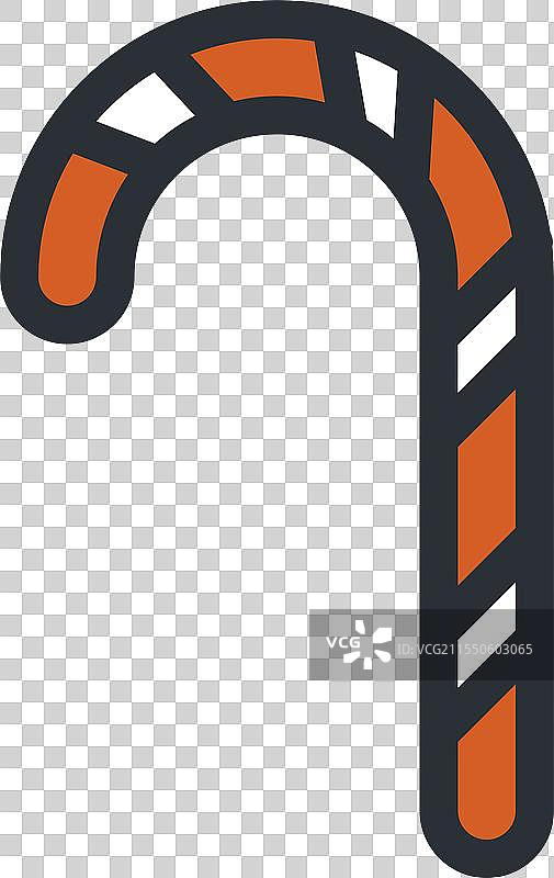 圣诞传统礼物的糖果手杖线条图标图片素材