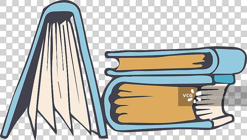 书籍涂鸦 彩色 学校 图书馆 学习 绘画图片素材