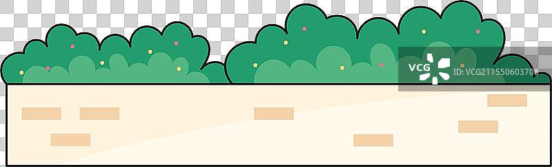 装饰性花盆与绿色灌木图片素材