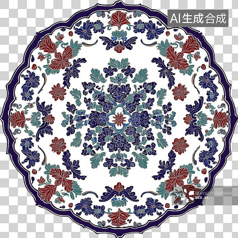 【AI数字艺术】方形藏传佛教曼荼罗设计图片素材