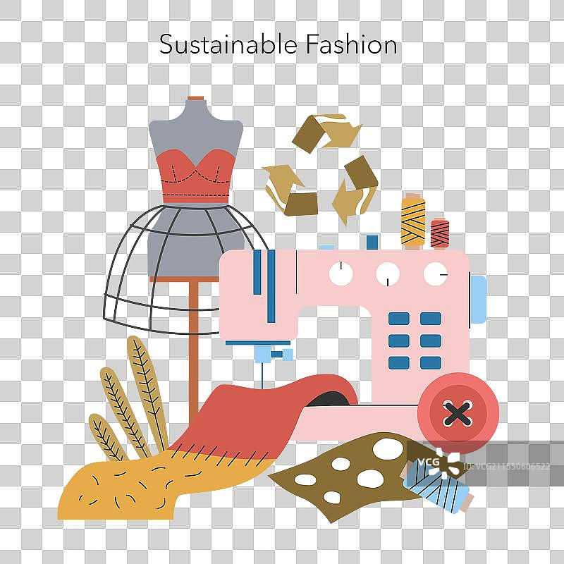 千禧一代的爱好扁平化设计图片素材