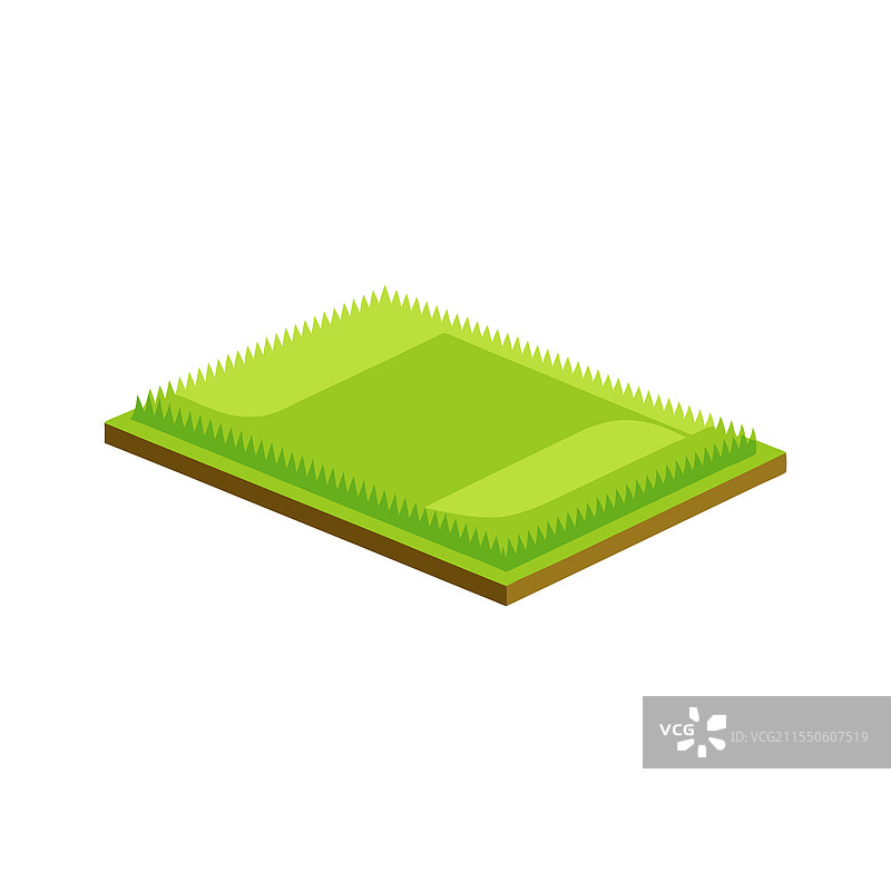 合成草坪地毯，孤立在白色背景上图片素材