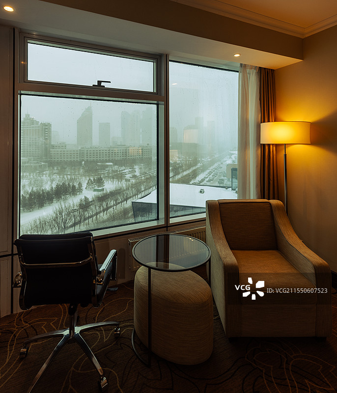 酒店室内与外部城市图片素材