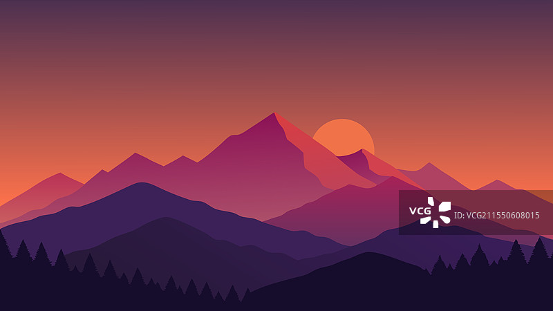 太阳在云层上方雄伟地升起图片素材