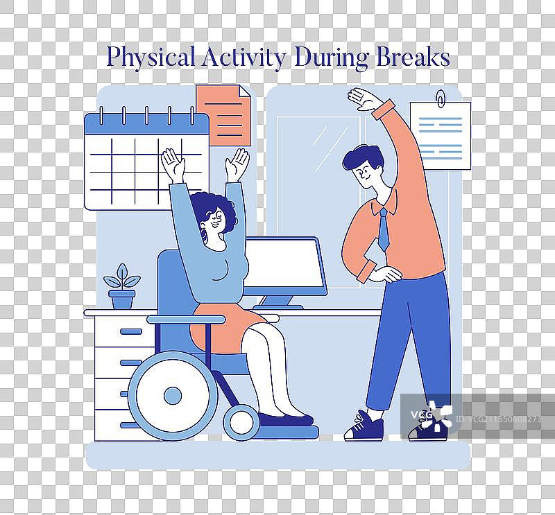 工作倦怠预防扁平图示图片素材