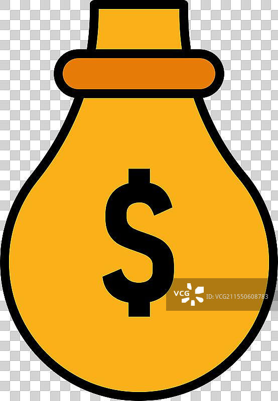 带有美元符号的钱袋图标图片素材