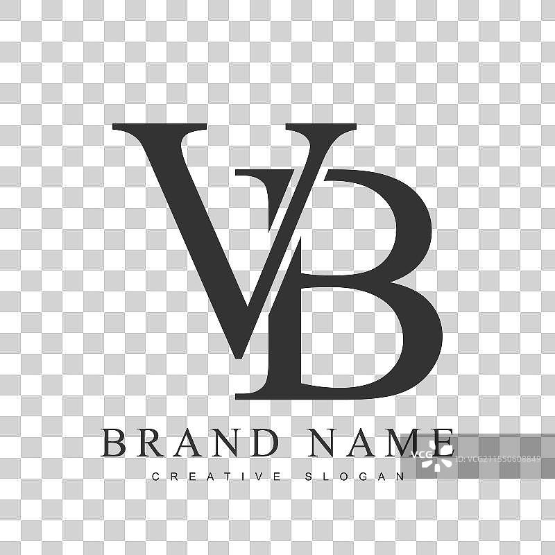 时尚的字母V和B标志模板图片素材