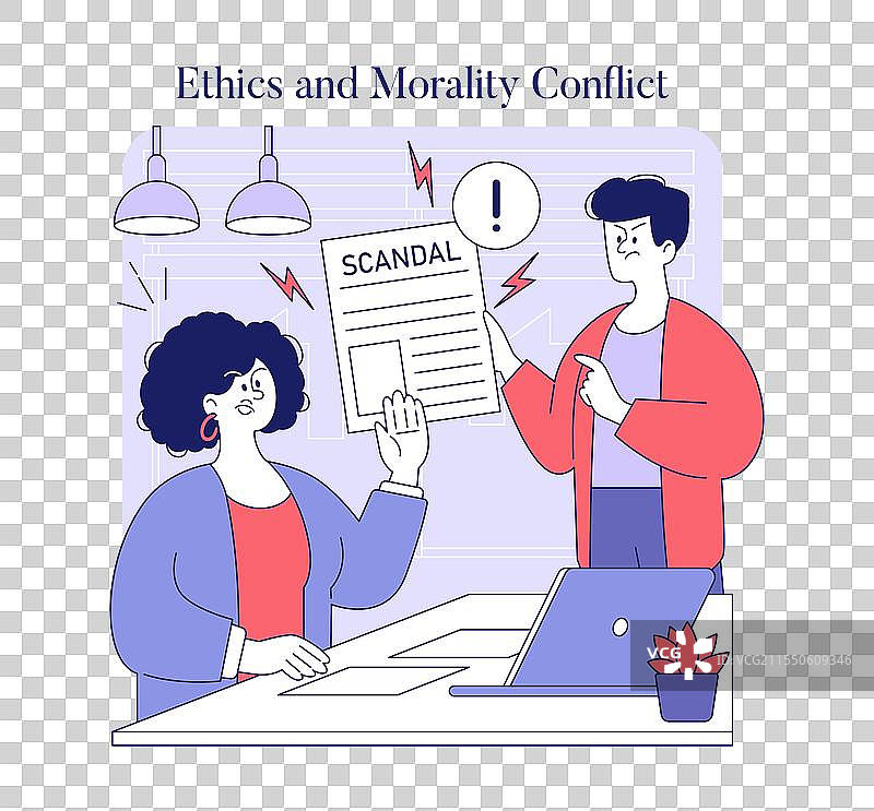 工作场所争议平面图图片素材