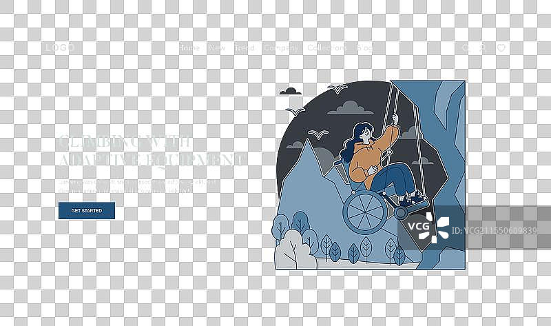 残疾人运动平面图图片素材