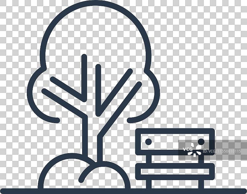 城市基础设施中的公园长椅图片素材