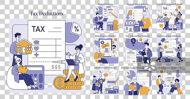 税收扣除平坦图片素材