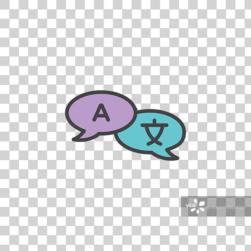 彩色语言图标图片素材