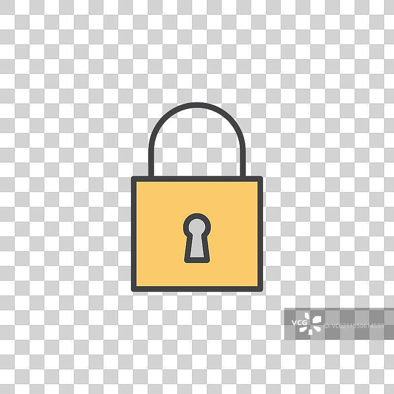 彩色锁图标图片素材