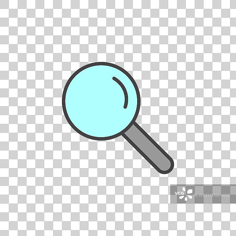 彩色放大镜图标图片素材