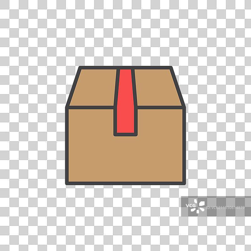 彩色版本的包裹图标图片素材