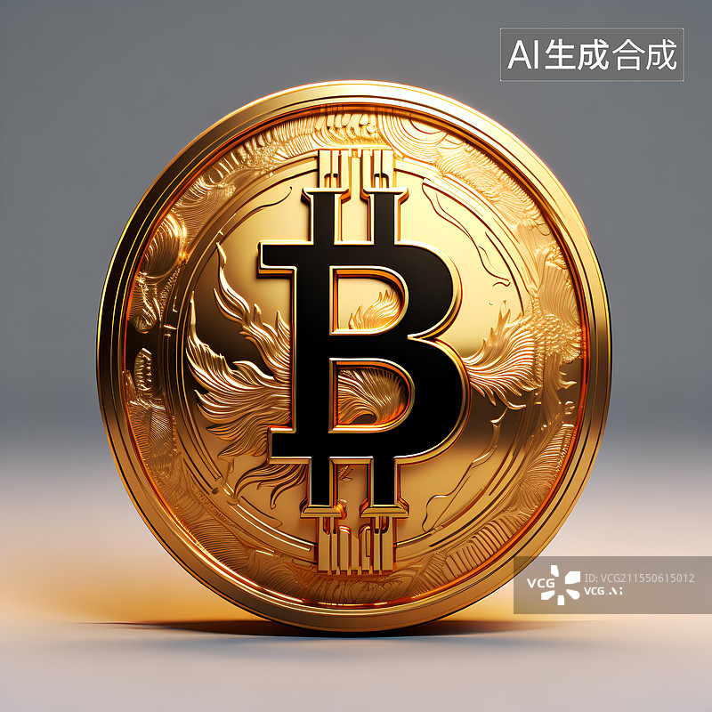 【AI数字艺术】数字货币 比特币图片素材