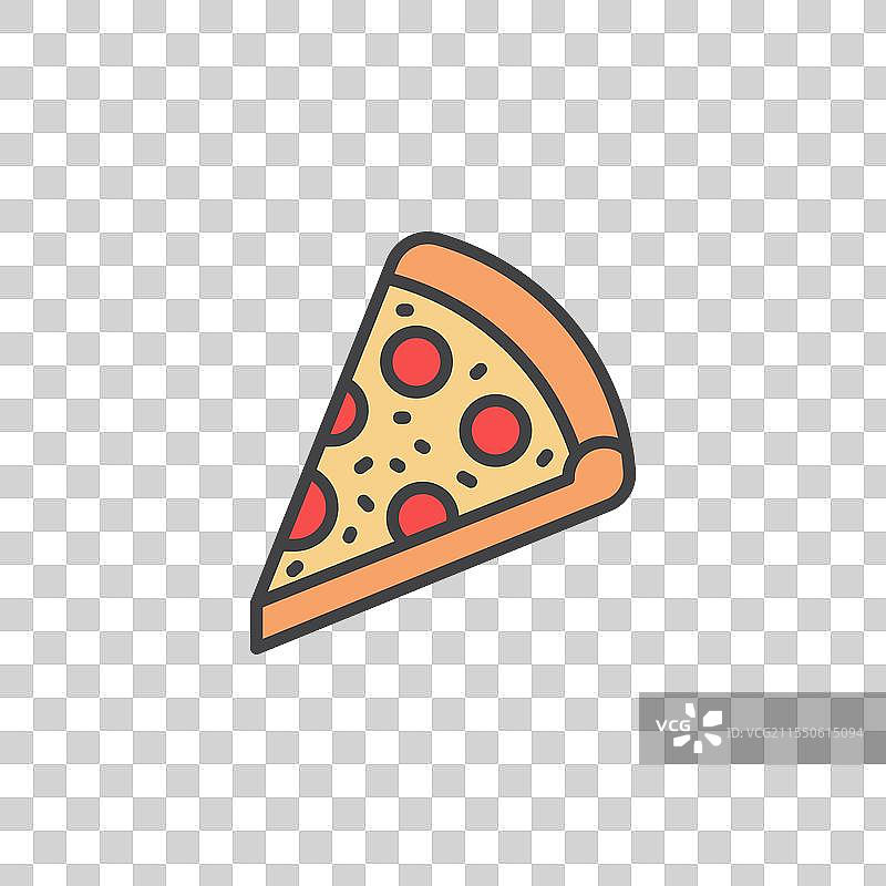 彩色披萨片图标图片素材