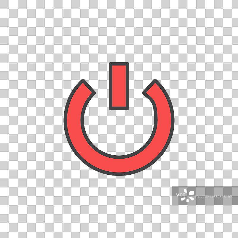 彩色电源按钮图标图片素材