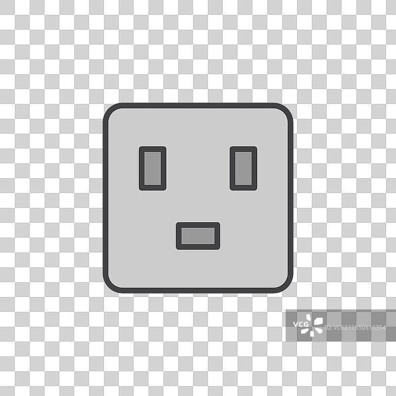 彩色插座图标图片素材