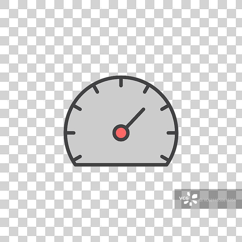彩色版本的速度计图标图片素材
