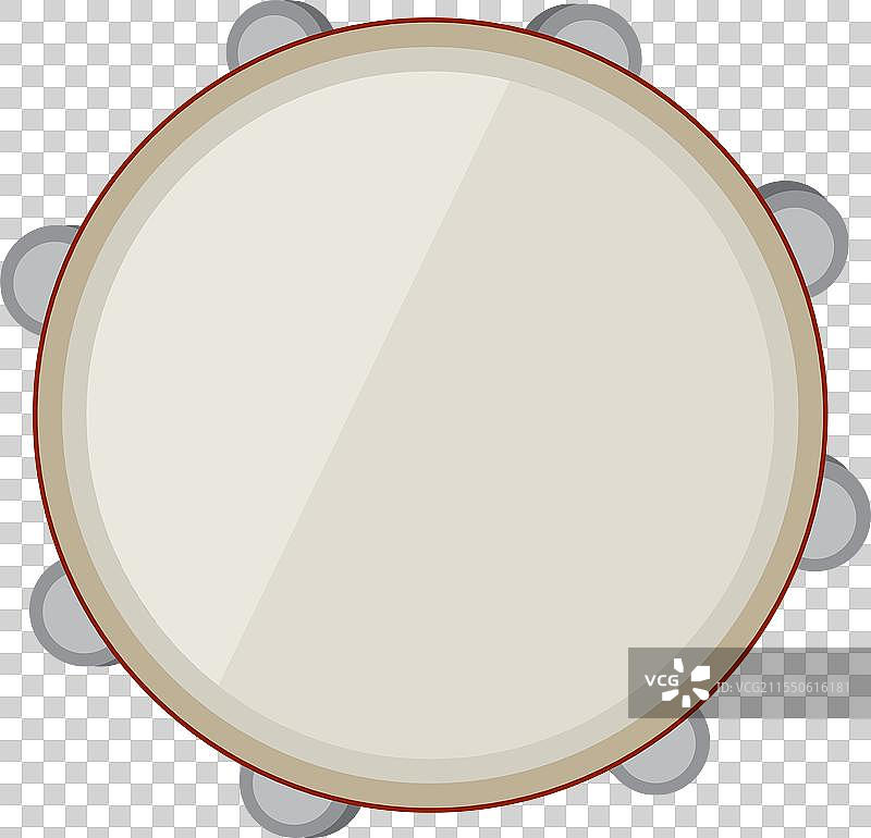 一个带红色边缘的白色鼓图片素材