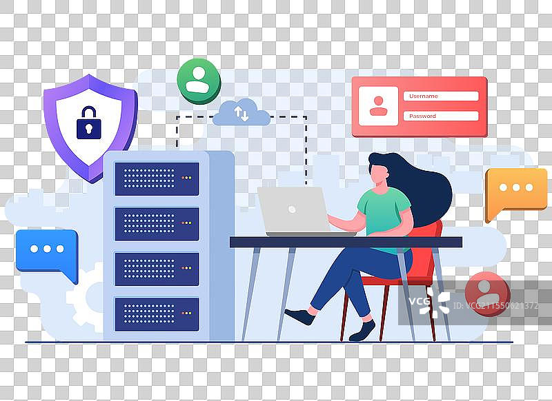 数据库网络安全个人数据保护图片素材