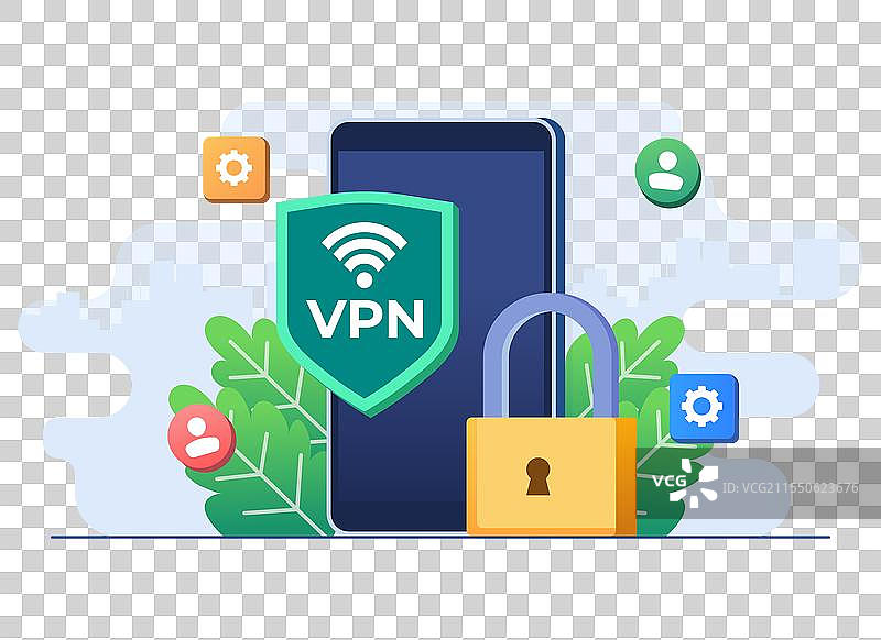 使用VPN保护智能手机上的个人数据安全图片素材