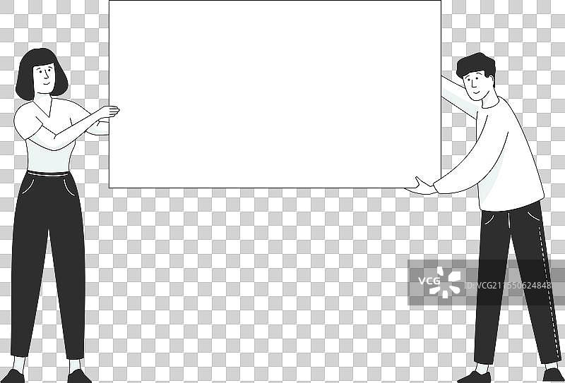 两个人站在一起图片素材