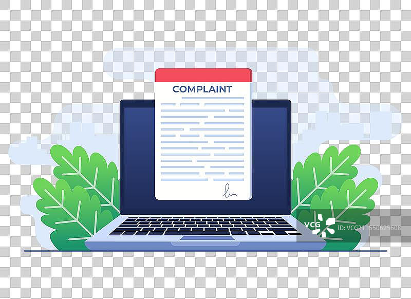 在线投诉概念平面模板索赔图片素材