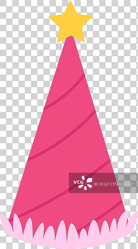 一顶顶部有星星的粉色帽子图片素材
