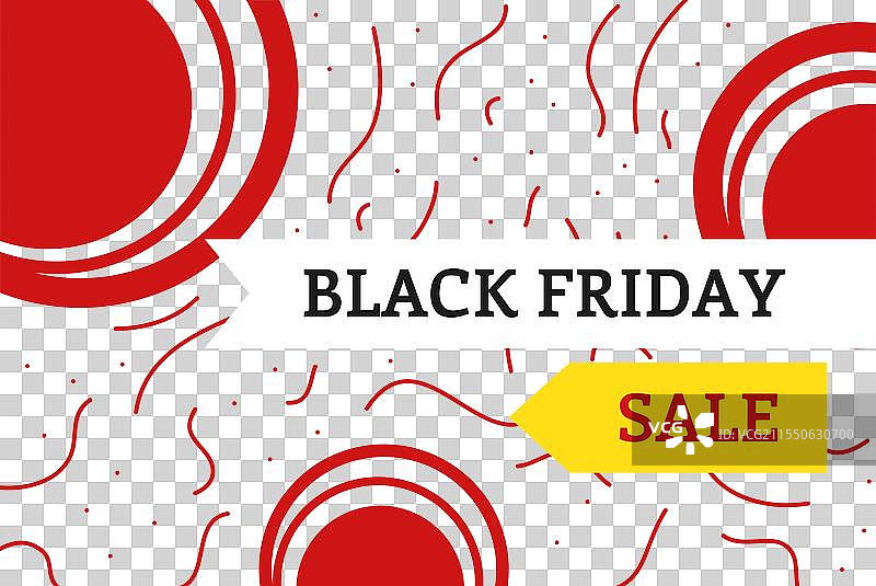 惊艳的黑色星期五横幅设计，字体粗体图片素材