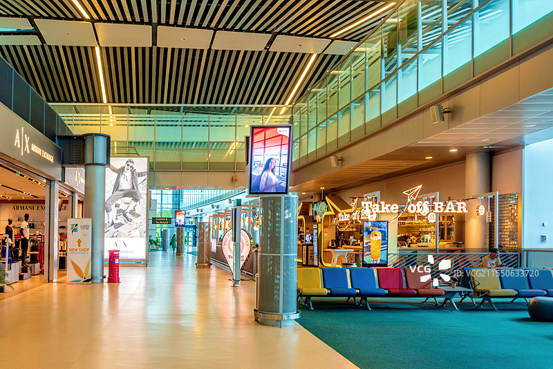 非洲毛里求斯普莱桑斯国际机场航站楼内景图片素材