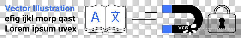 语言学习的概念性表现图片素材