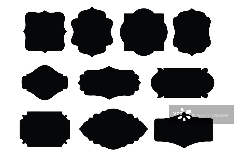 各种复古贴纸标签和复古框架图片素材