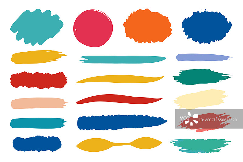 生动的色彩笔触阵列创造出图片素材