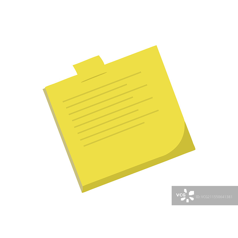 黄色便签纸孤立在白色背景上图片素材
