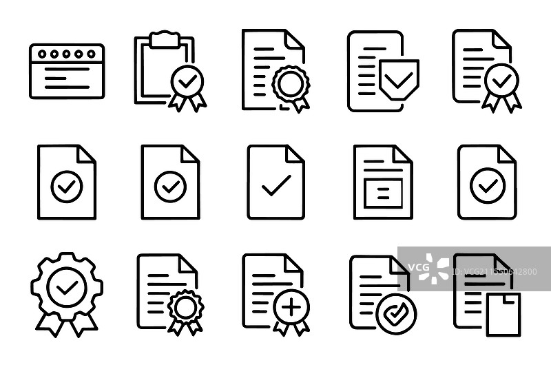 文件夹中的证书接受批准相关材料图片素材