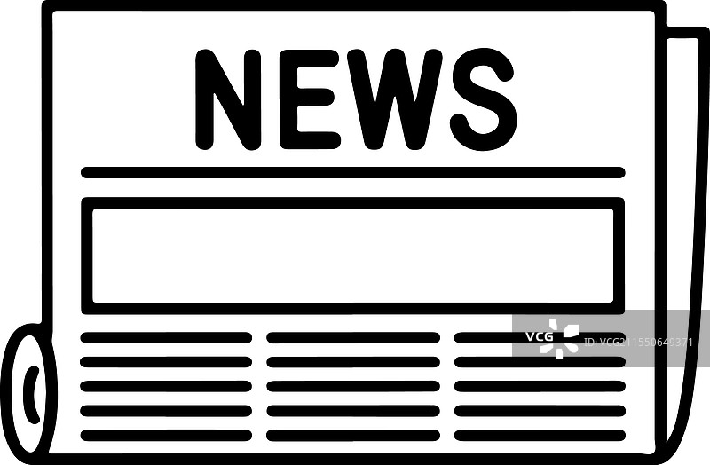 报纸图标剪影设计图片素材