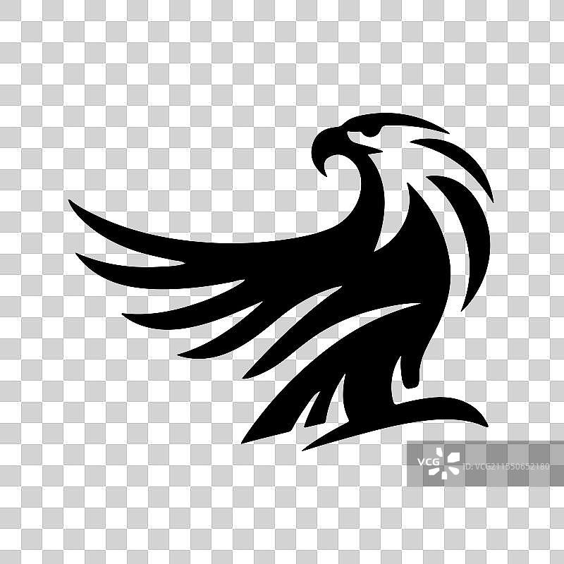 鹰的轮廓标志设计图片素材