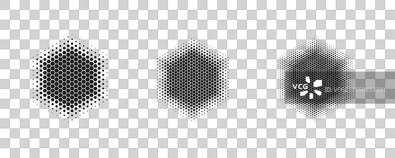 六边形半色调图案图片素材