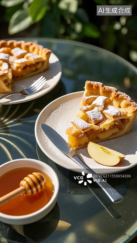 【AI数字艺术】苹果派美食图片素材