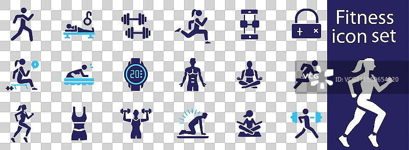 健身图标集图片素材