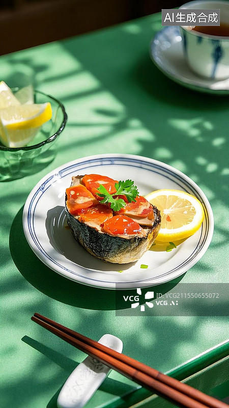 【AI数字艺术】日本安康鱼肝美食图片素材