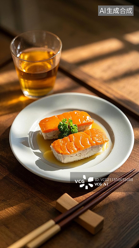 【AI数字艺术】日本安康鱼肝美食图片素材