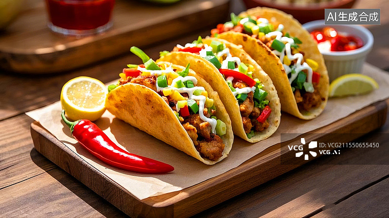 【AI数字艺术】墨西哥炸玉米饼美食图片素材